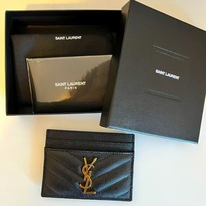 YSL leather card case